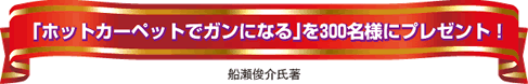 「ホットカーペットでガンになる」プレゼント
